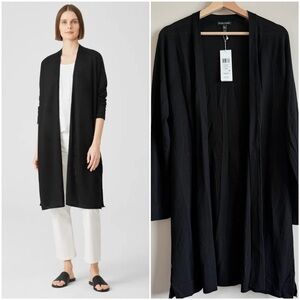 Eileen Fisher Simple Long Open Cardigan